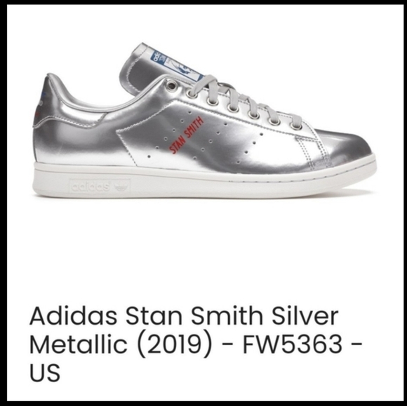 RARE Adidas Stan Smith Space Suit Silver Sneakers Athletic Luxury Limited - Picture 2 of 15